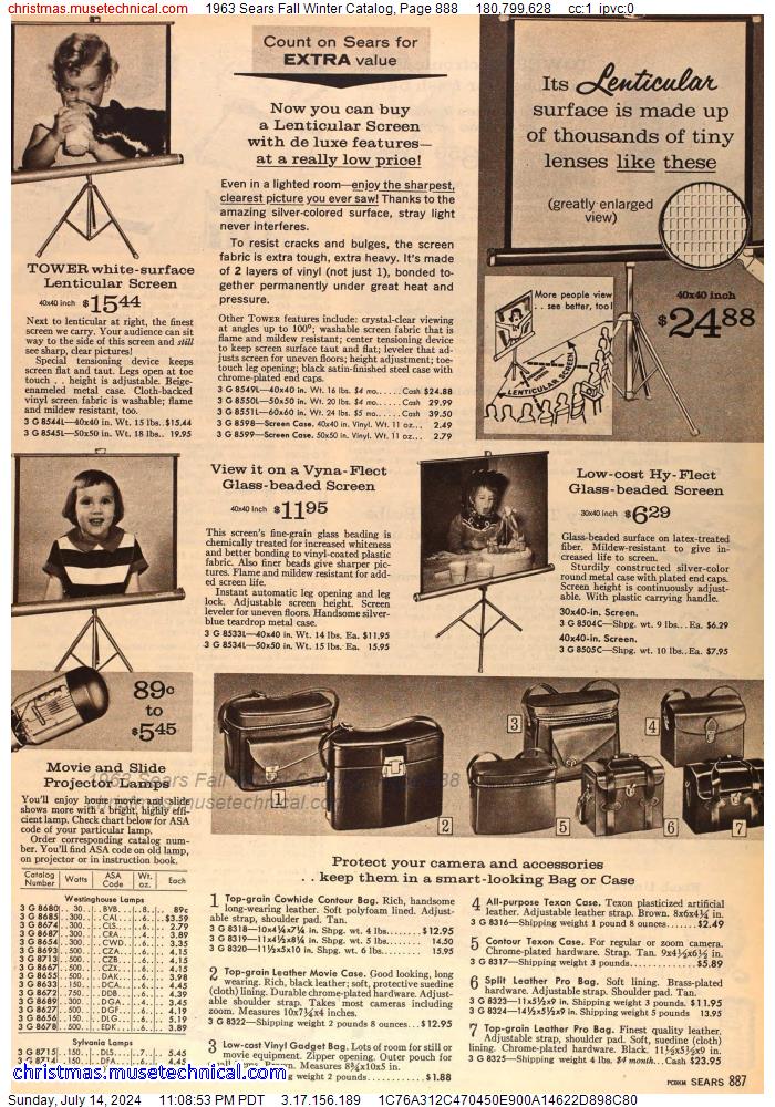 1963 Sears Fall Winter Catalog, Page 888