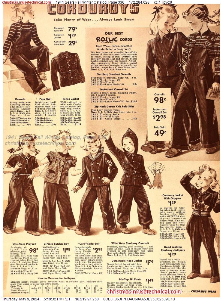 1941 Sears Fall Winter Catalog, Page 336
