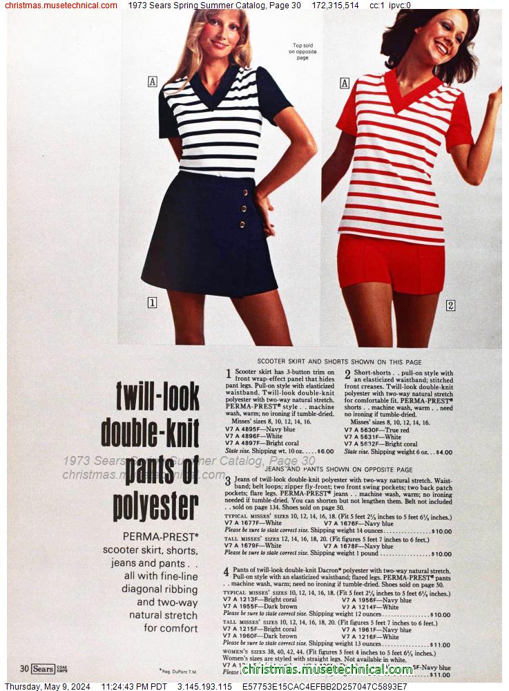1973 Sears Spring Summer Catalog, Page 30