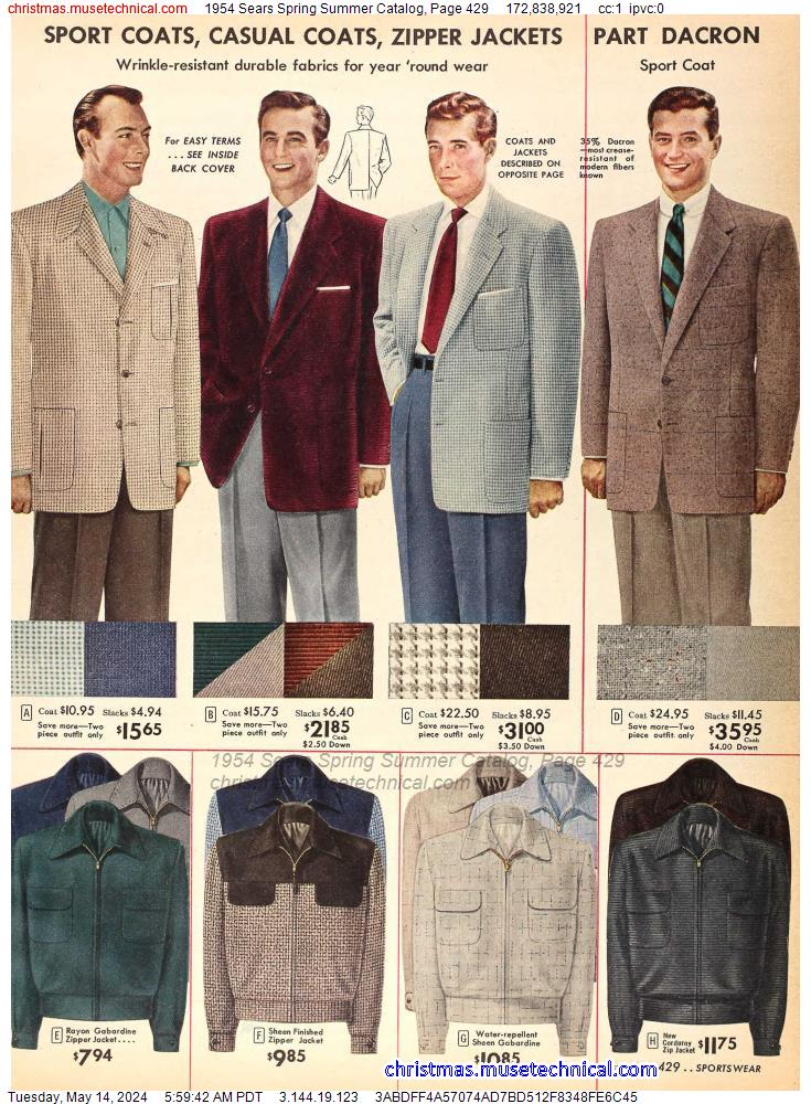 1954 Sears Spring Summer Catalog, Page 429