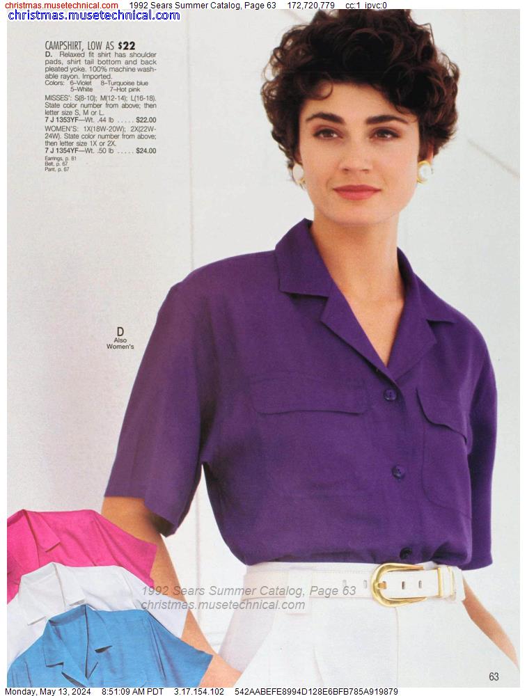 1992 Sears Summer Catalog, Page 63