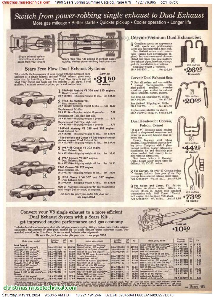 1969 Sears Spring Summer Catalog, Page 679