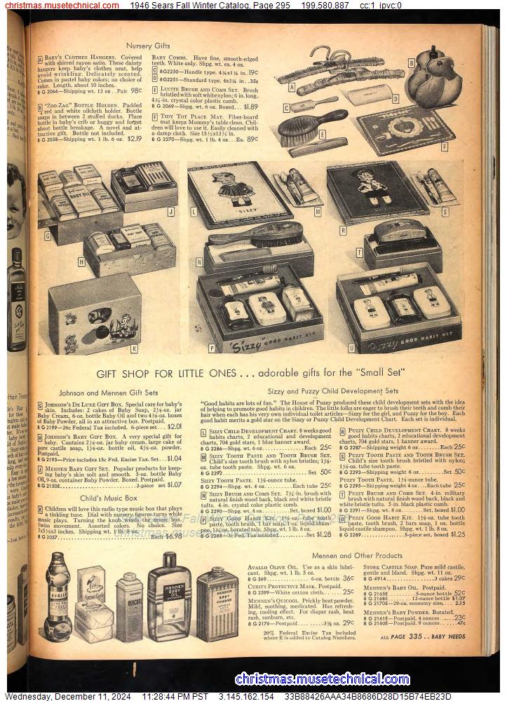 1946 Sears Fall Winter Catalog, Page 295