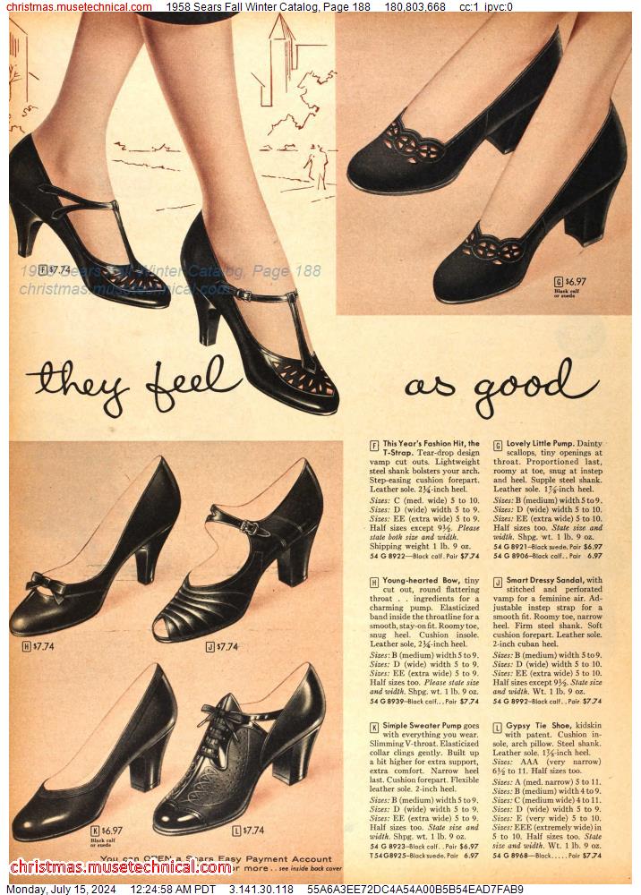 1958 Sears Fall Winter Catalog, Page 188
