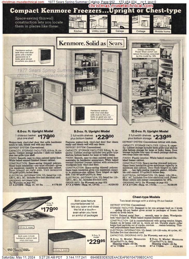 1977 Sears Spring Summer Catalog, Page 952