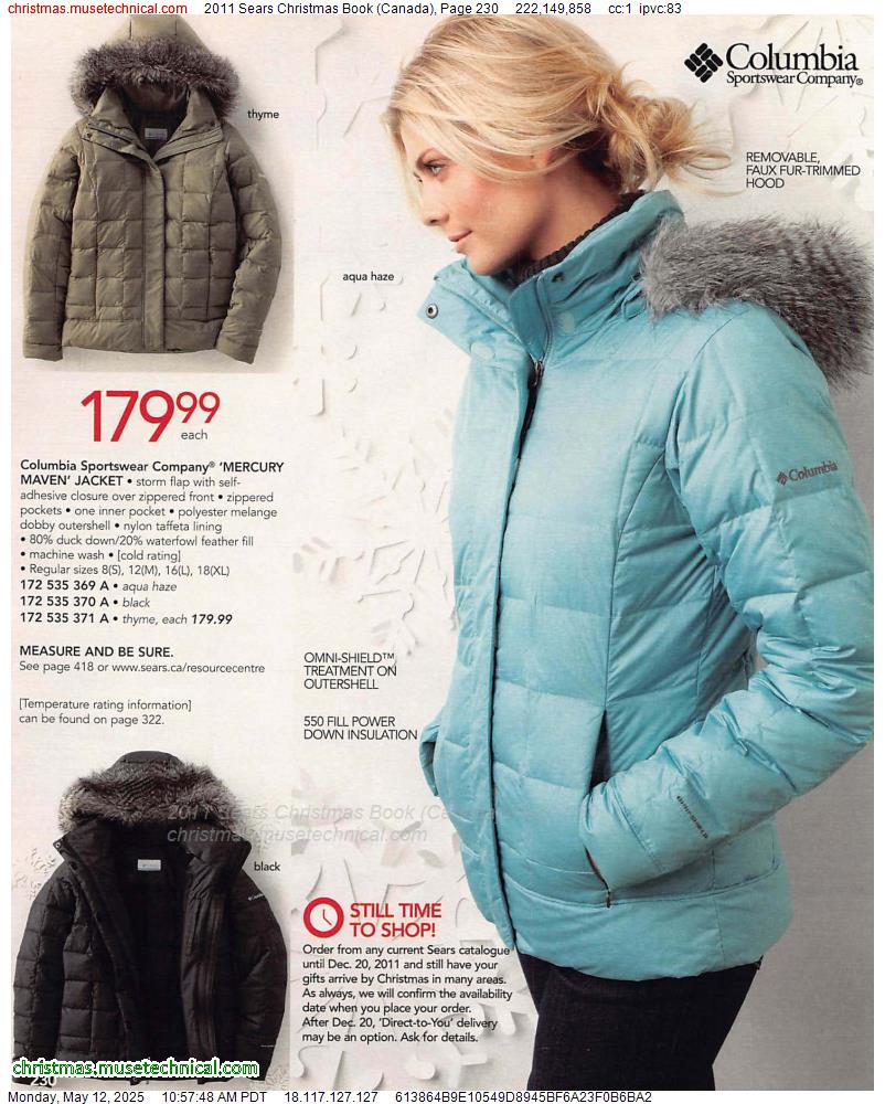 2011 Sears Christmas Book (Canada), Page 230