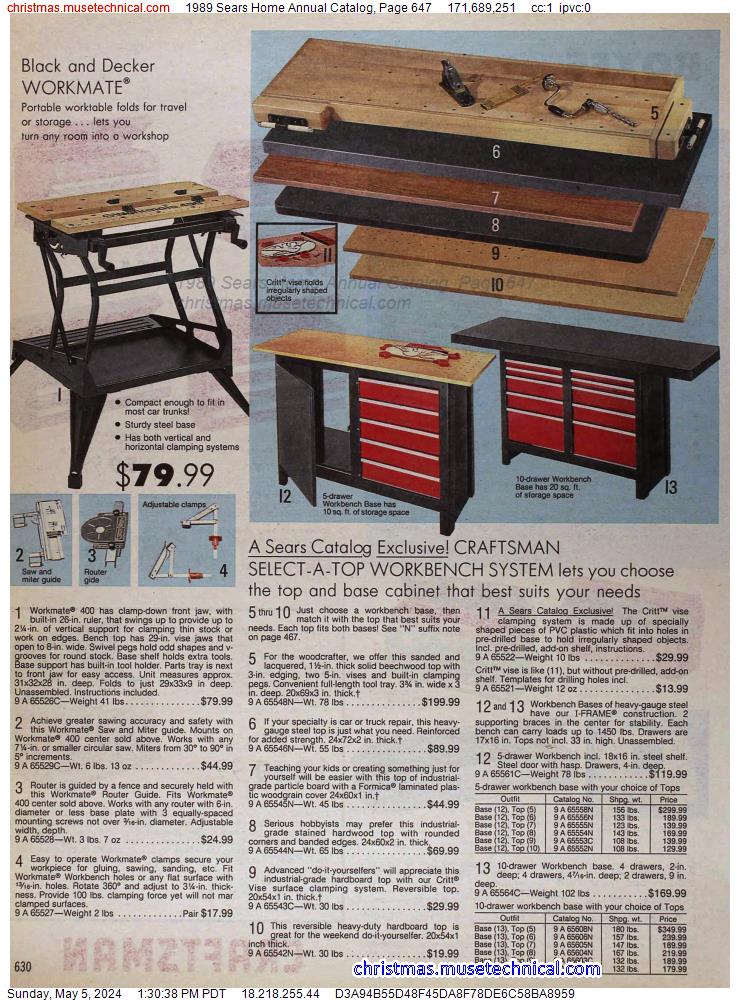 1989 Sears Home Annual Catalog, Page 647