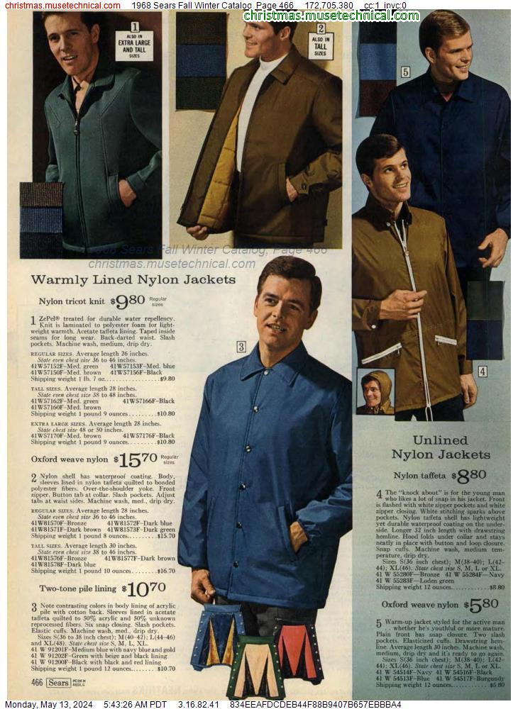1968 Sears Fall Winter Catalog, Page 466