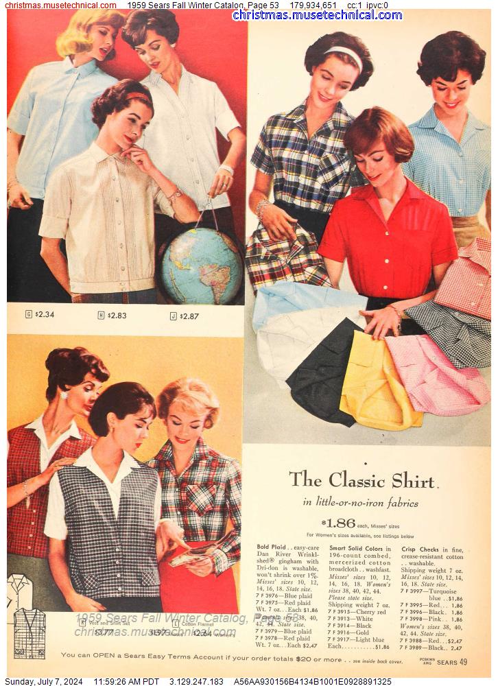 1959 Sears Fall Winter Catalog, Page 53