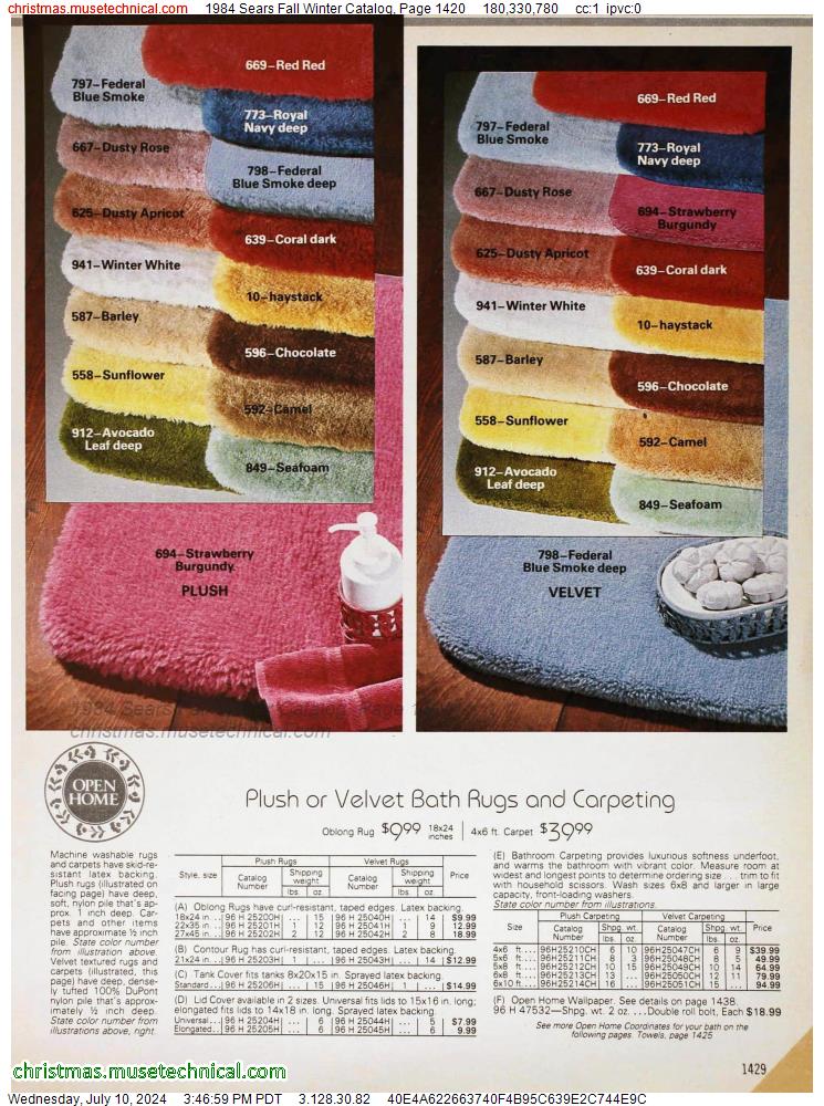 1984 Sears Fall Winter Catalog, Page 1420