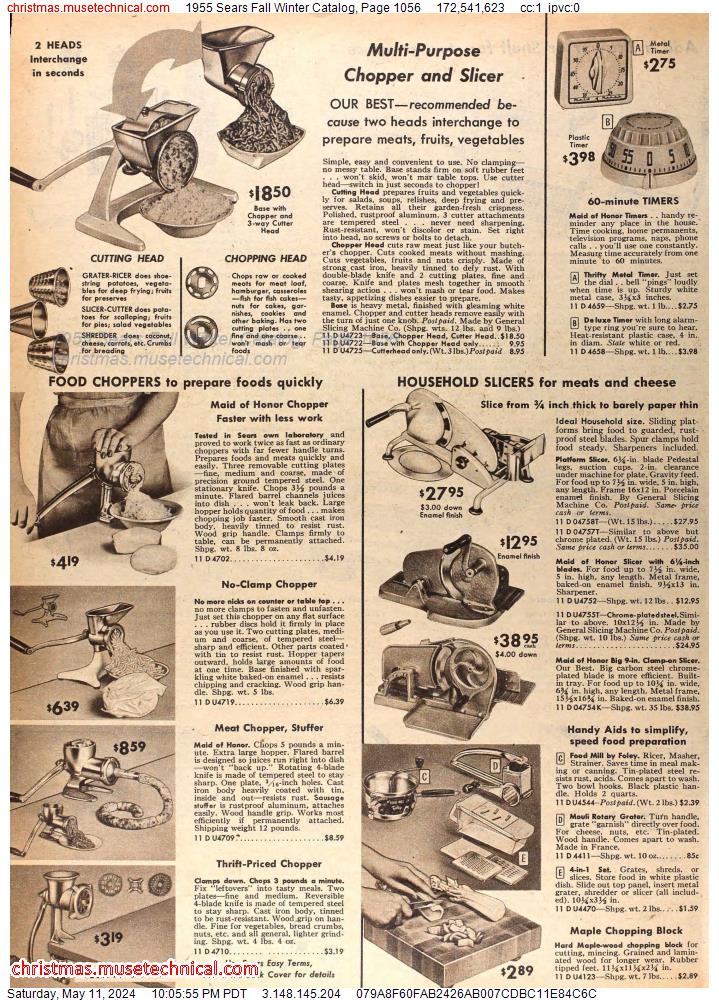 1955 Sears Fall Winter Catalog, Page 1056
