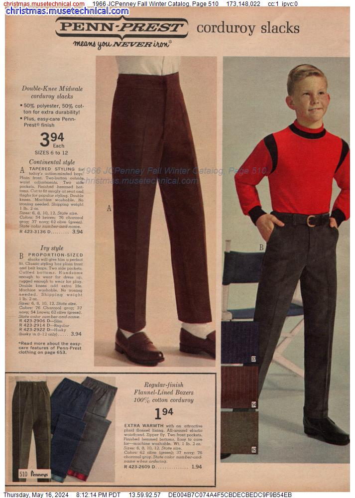1966 JCPenney Fall Winter Catalog, Page 510