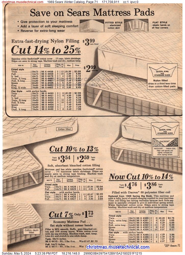 1969 Sears Winter Catalog, Page 71