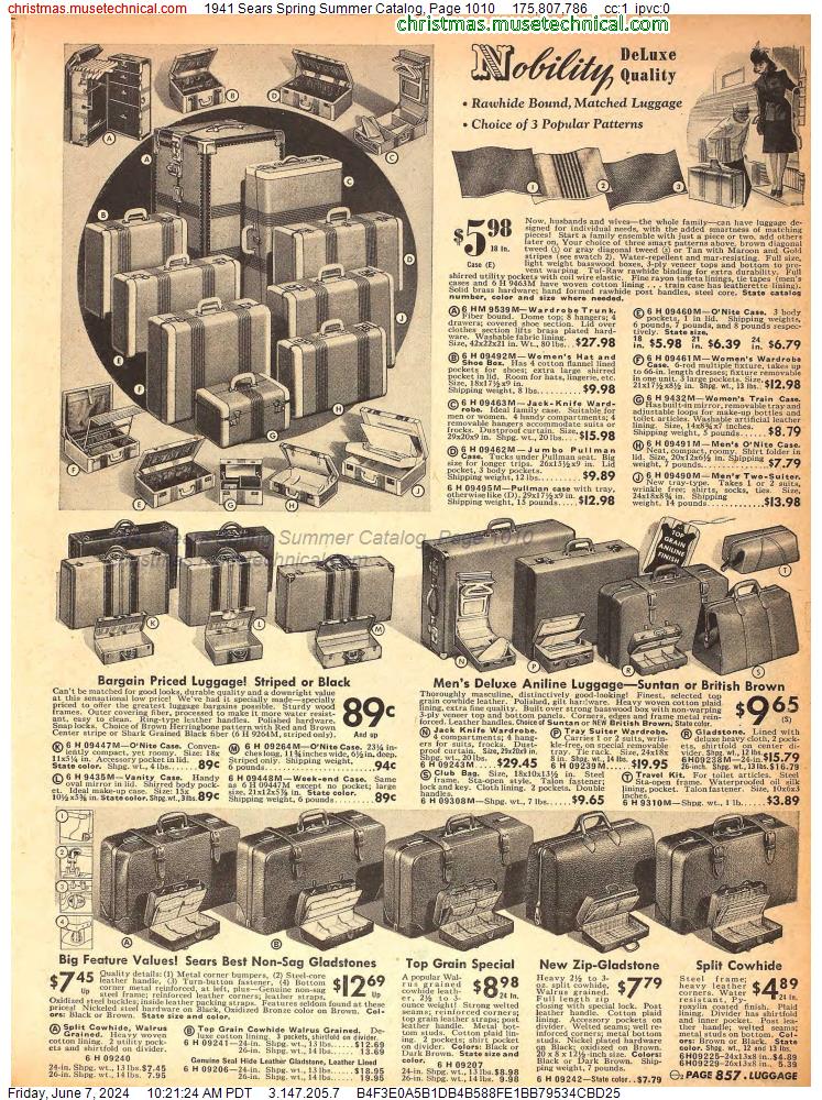 1941 Sears Spring Summer Catalog, Page 1010