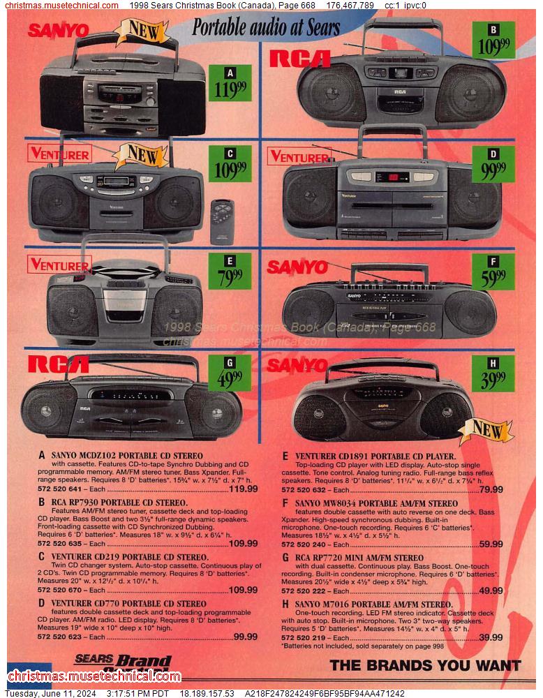 1998 Sears Christmas Book (Canada), Page 668