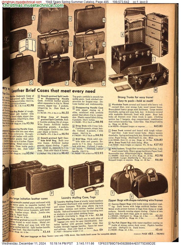 1948 Sears Spring Summer Catalog, Page 485