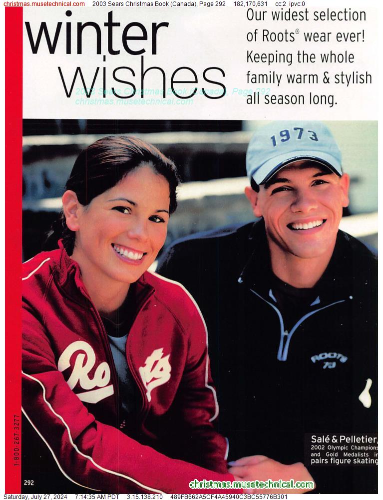 2003 Sears Christmas Book (Canada), Page 292