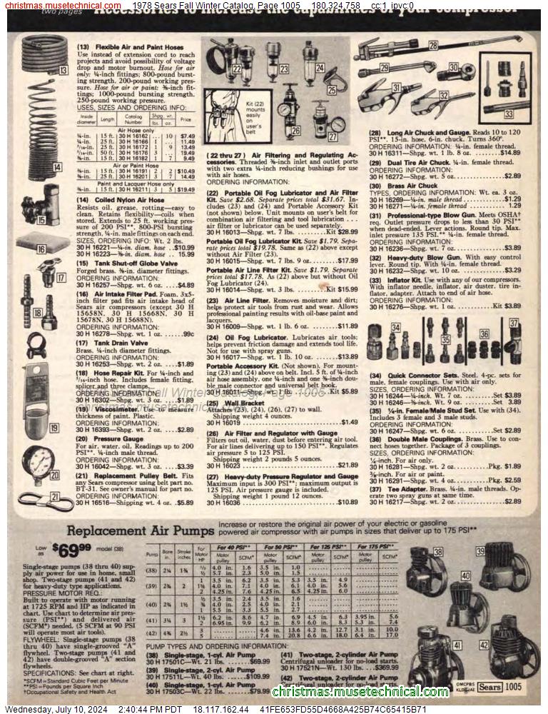 1978 Sears Fall Winter Catalog, Page 1005
