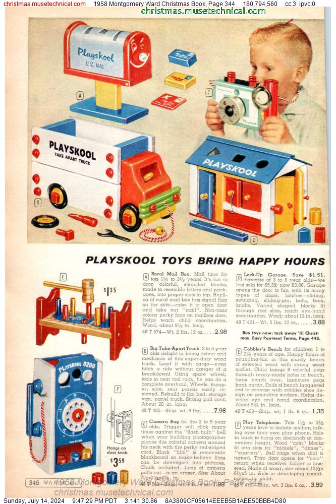 1958 Montgomery Ward Christmas Book, Page 344