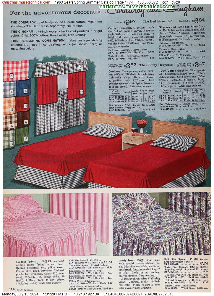 1963 Sears Spring Summer Catalog, Page 1474