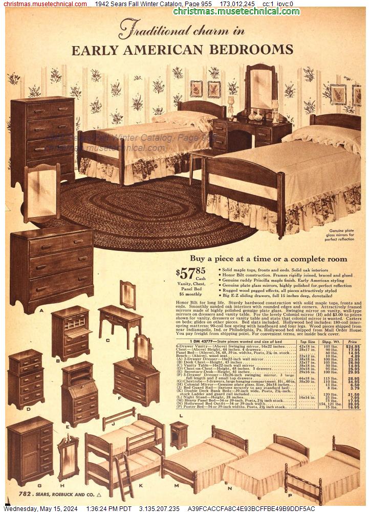1942 Sears Fall Winter Catalog, Page 955