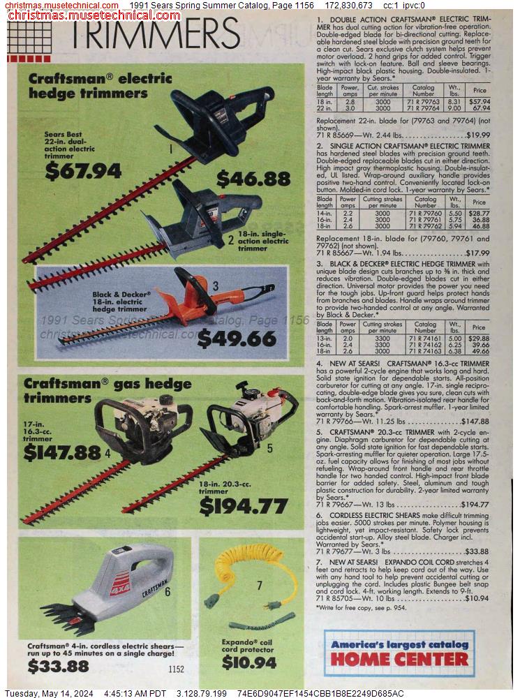 1991 Sears Spring Summer Catalog, Page 1156