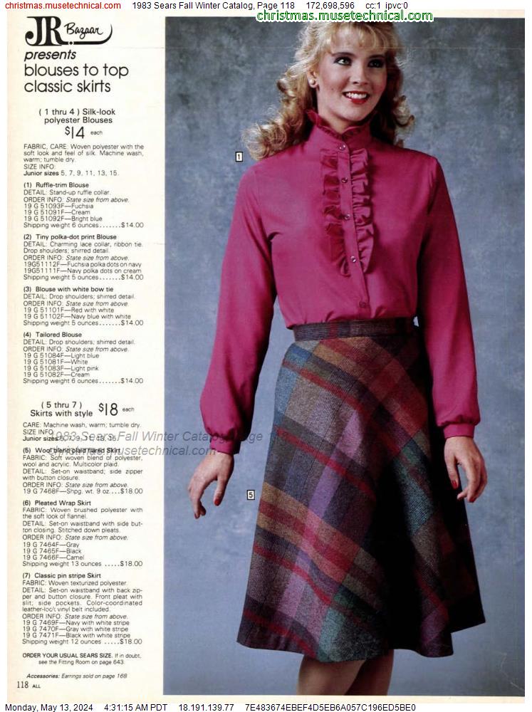 1983 Sears Fall Winter Catalog, Page 118