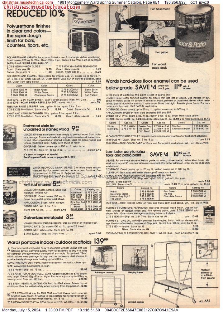 1981 Montgomery Ward Spring Summer Catalog, Page 651