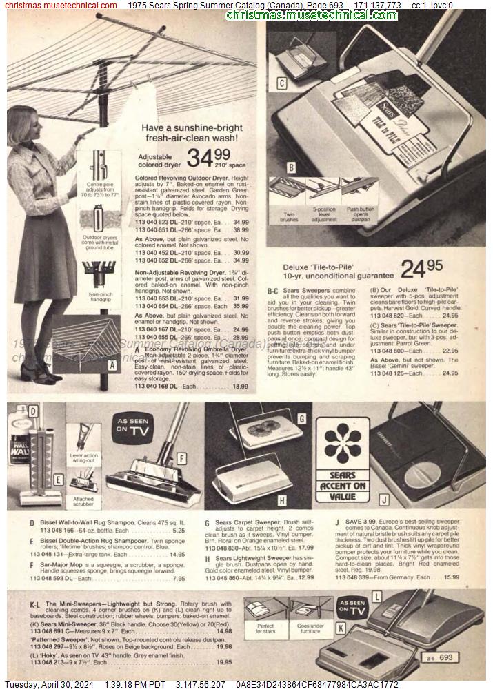 1975 Sears Spring Summer Catalog (Canada), Page 693