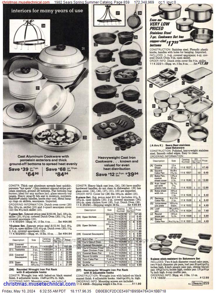 1982 Sears Spring Summer Catalog, Page 859