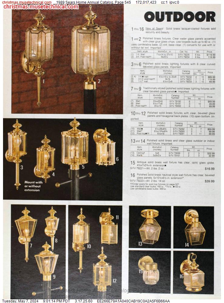 1989 Sears Home Annual Catalog, Page 545