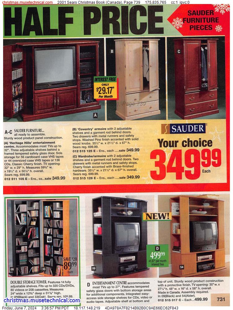 2001 Sears Christmas Book (Canada), Page 739