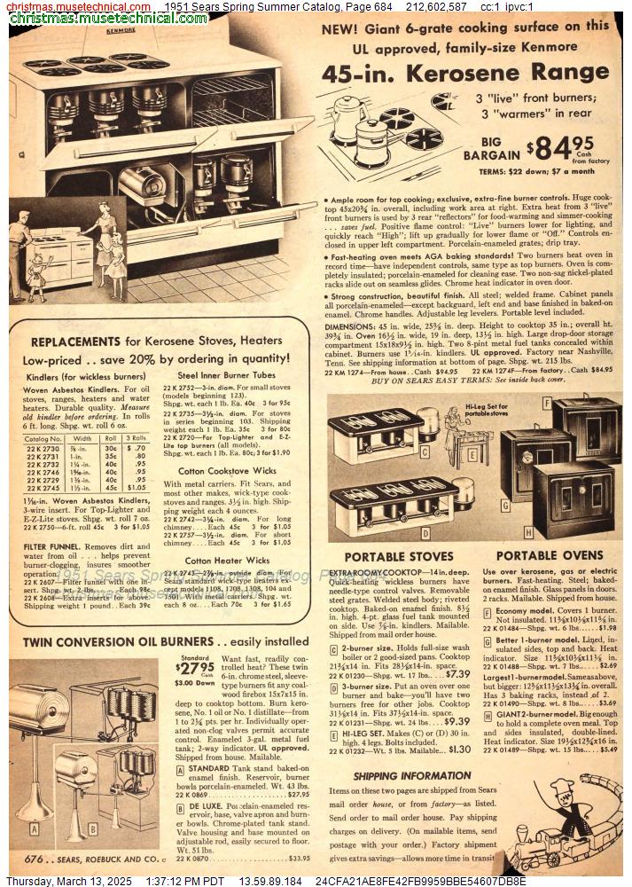 1951 Sears Spring Summer Catalog, Page 684