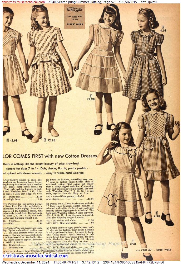 1948 Sears Spring Summer Catalog, Page 57