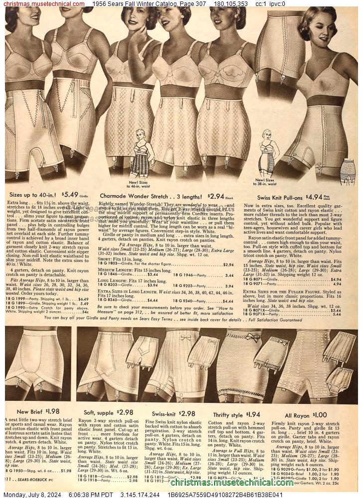 1956 Sears Fall Winter Catalog, Page 307