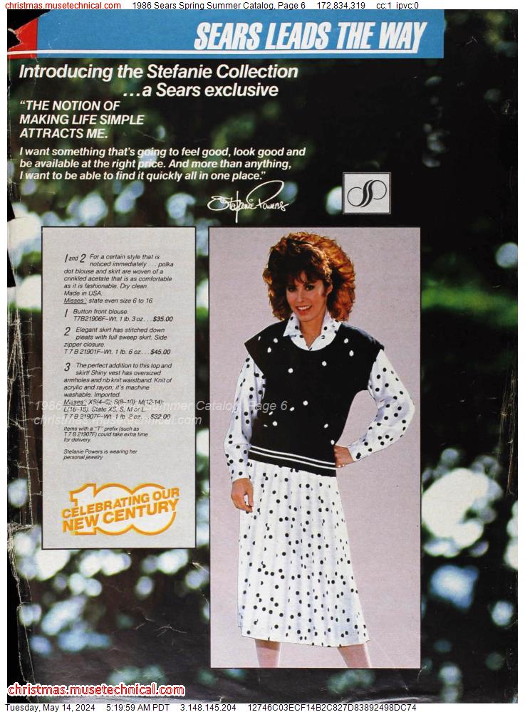 1986 Sears Spring Summer Catalog, Page 6