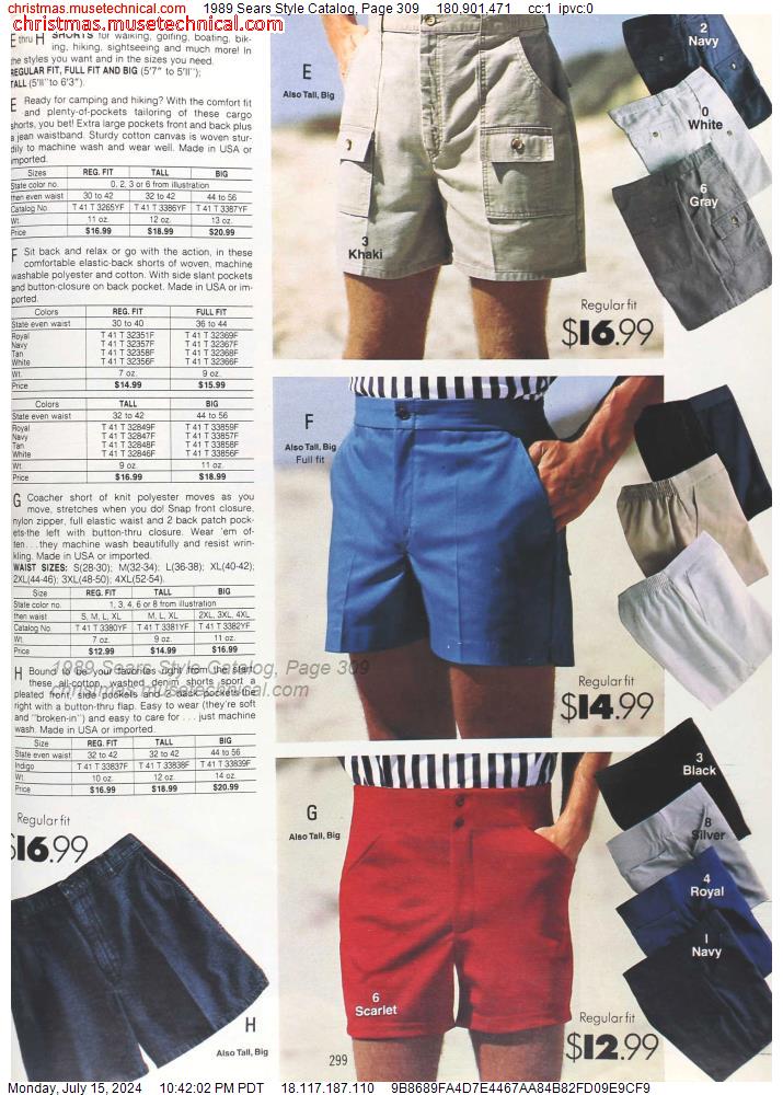 1989 Sears Style Catalog, Page 309