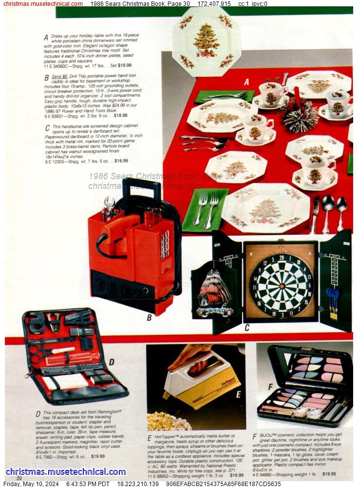 1986 Sears Christmas Book, Page 30