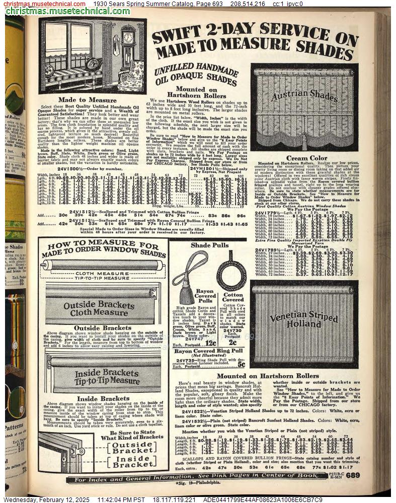 1930 Sears Spring Summer Catalog, Page 693