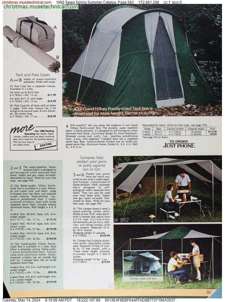 1985 Sears Spring Summer Catalog, Page 562