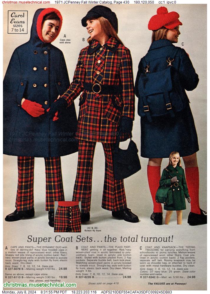 1971 JCPenney Fall Winter Catalog, Page 430