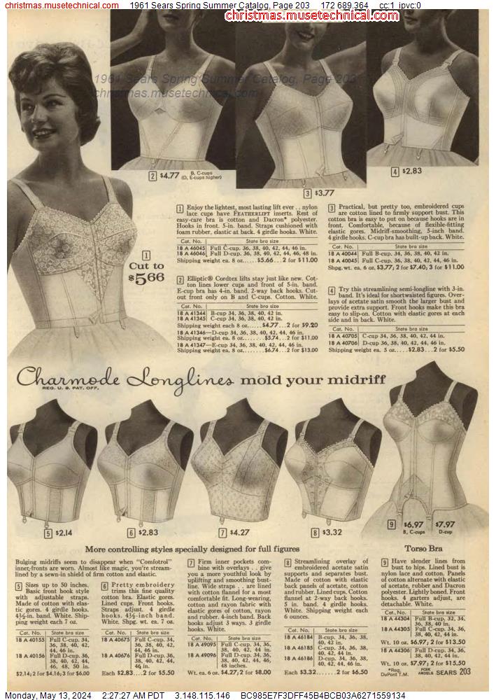1961 Sears Spring Summer Catalog, Page 203