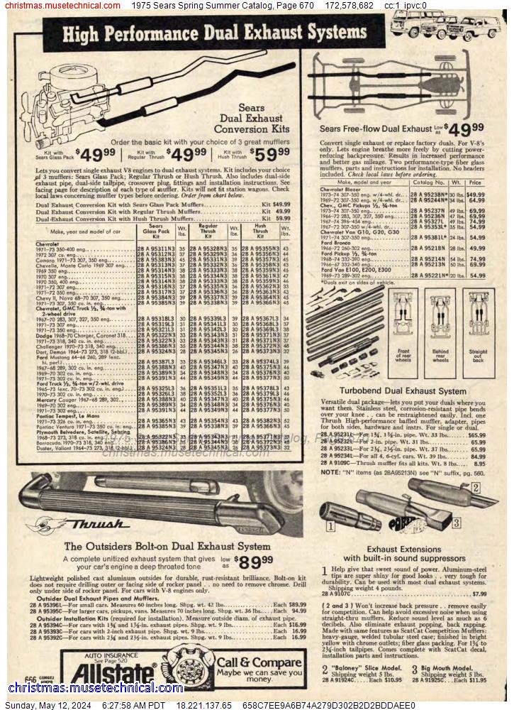 1975 Sears Spring Summer Catalog, Page 670