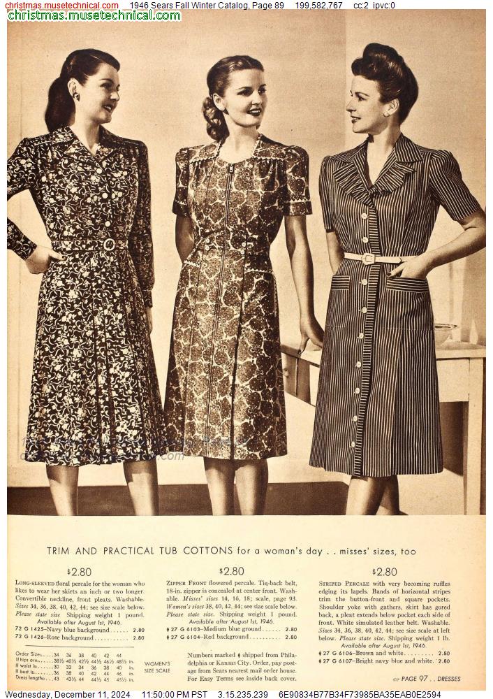 1946 Sears Fall Winter Catalog, Page 89