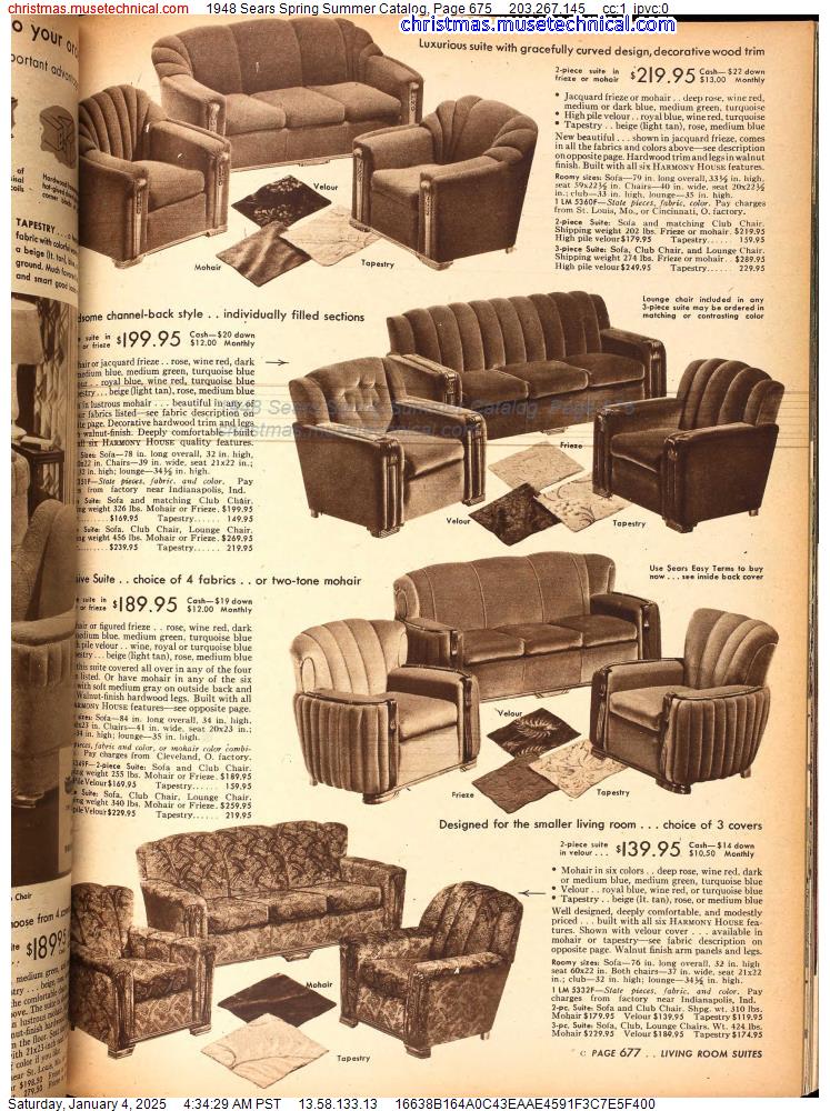 1948 Sears Spring Summer Catalog, Page 675