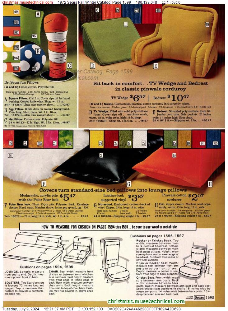 1972 Sears Fall Winter Catalog, Page 1599