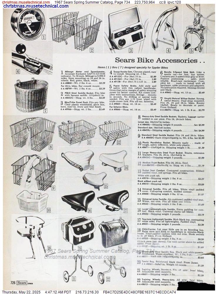 1967 Sears Spring Summer Catalog, Page 734