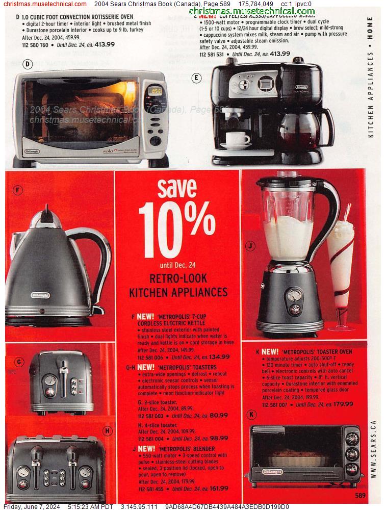 2004 Sears Christmas Book (Canada), Page 589