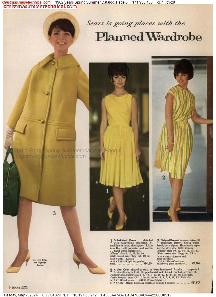 1962 Sears Spring Summer Catalog, Page 6