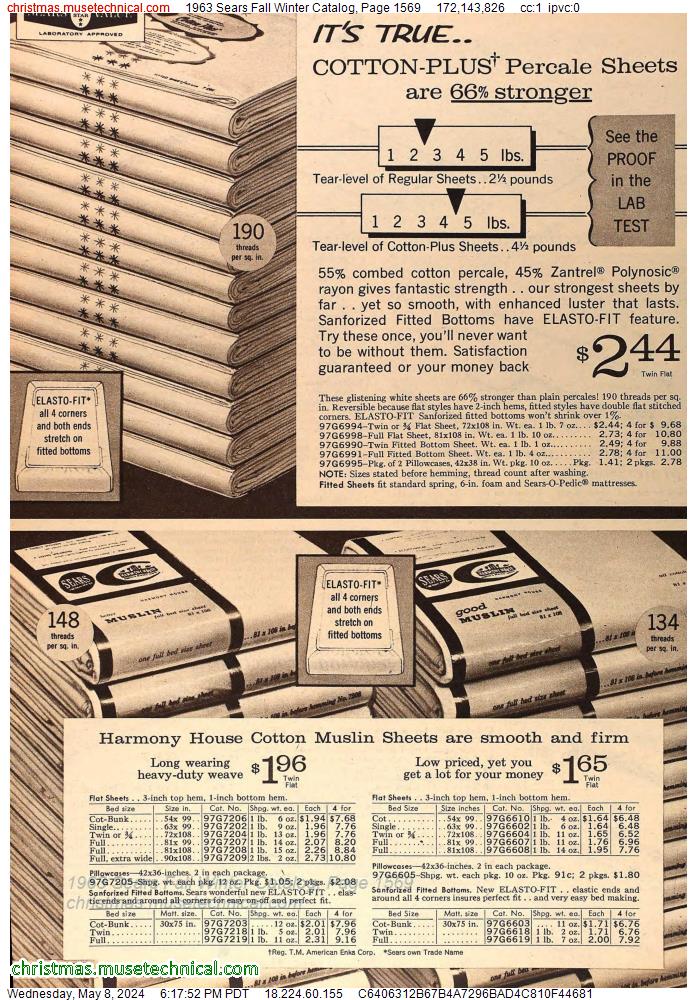 1963 Sears Fall Winter Catalog, Page 1569